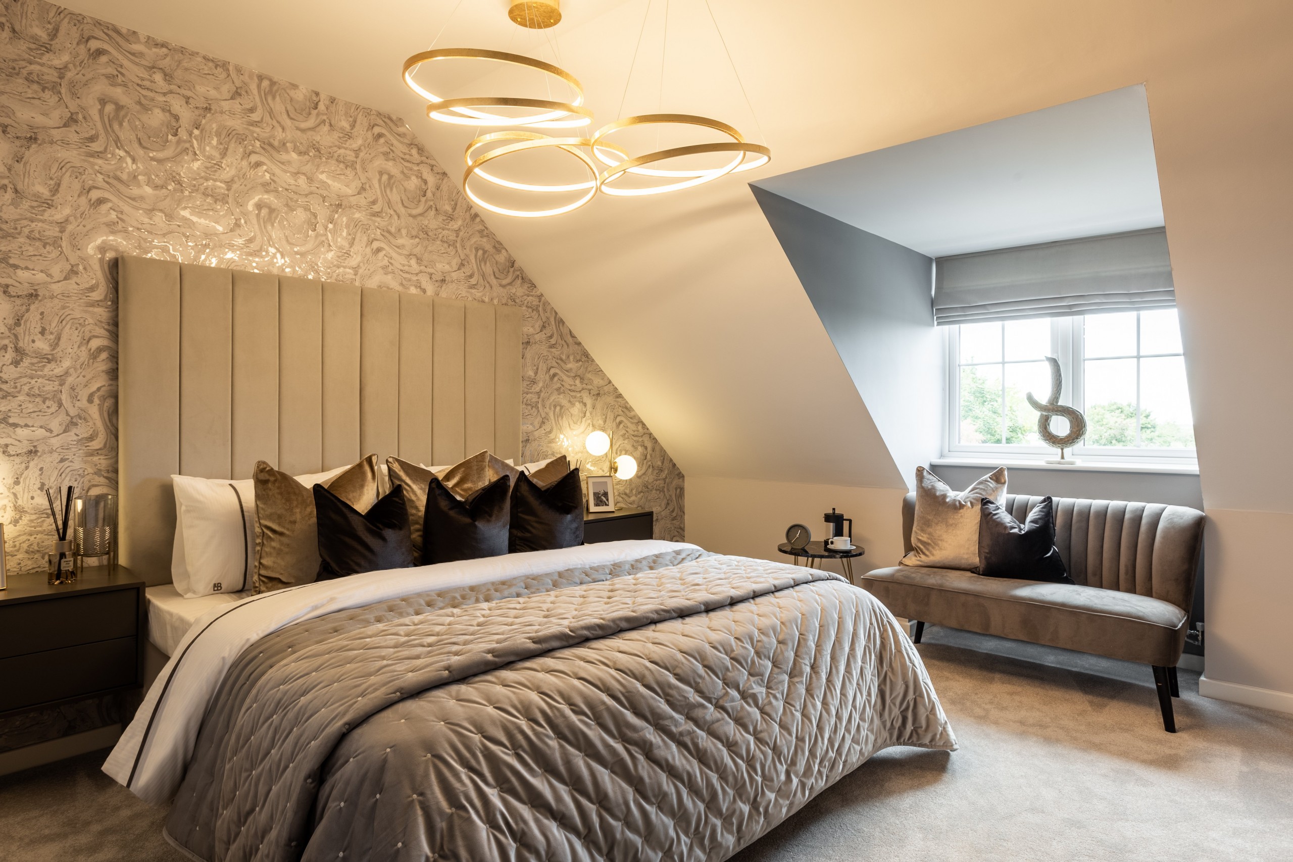 Boutique Hotel style chic in the Bamburgh master bedroom – Designer ...